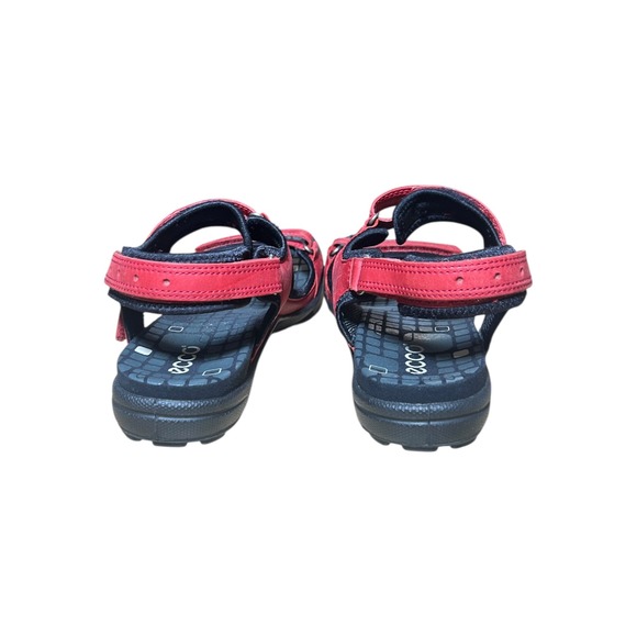 ECCO Cruise Red Leather
Sport Sandals Three Strap Adjustable Womens 8.5(39) - Picture 6 of 8